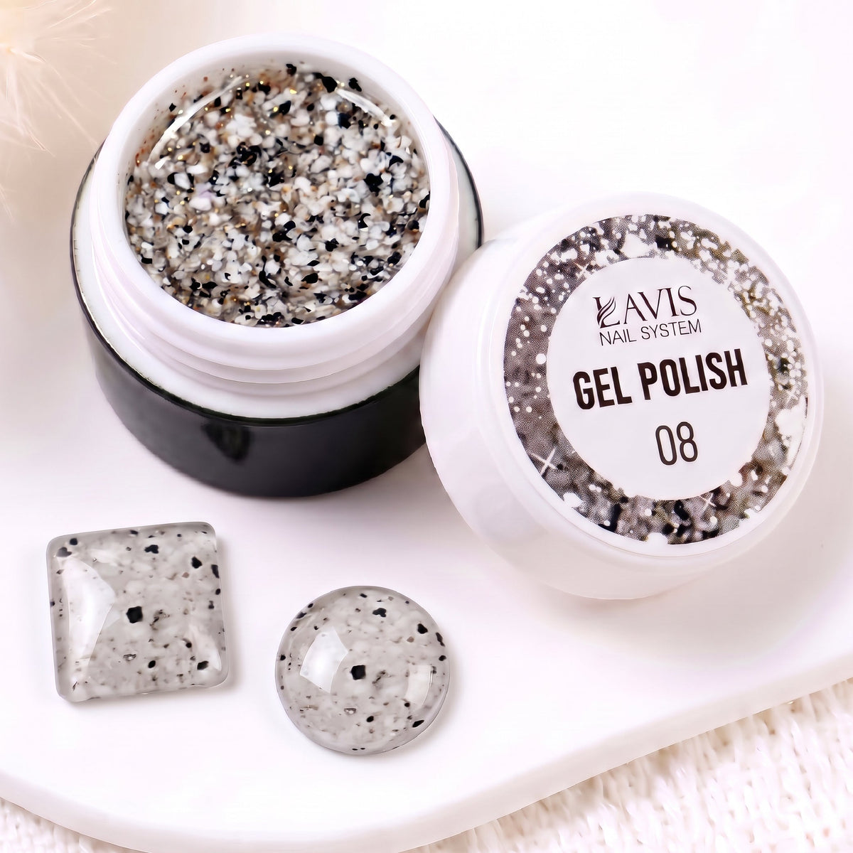 LAVIS Nail Art Glitter - Gel Polish 08
