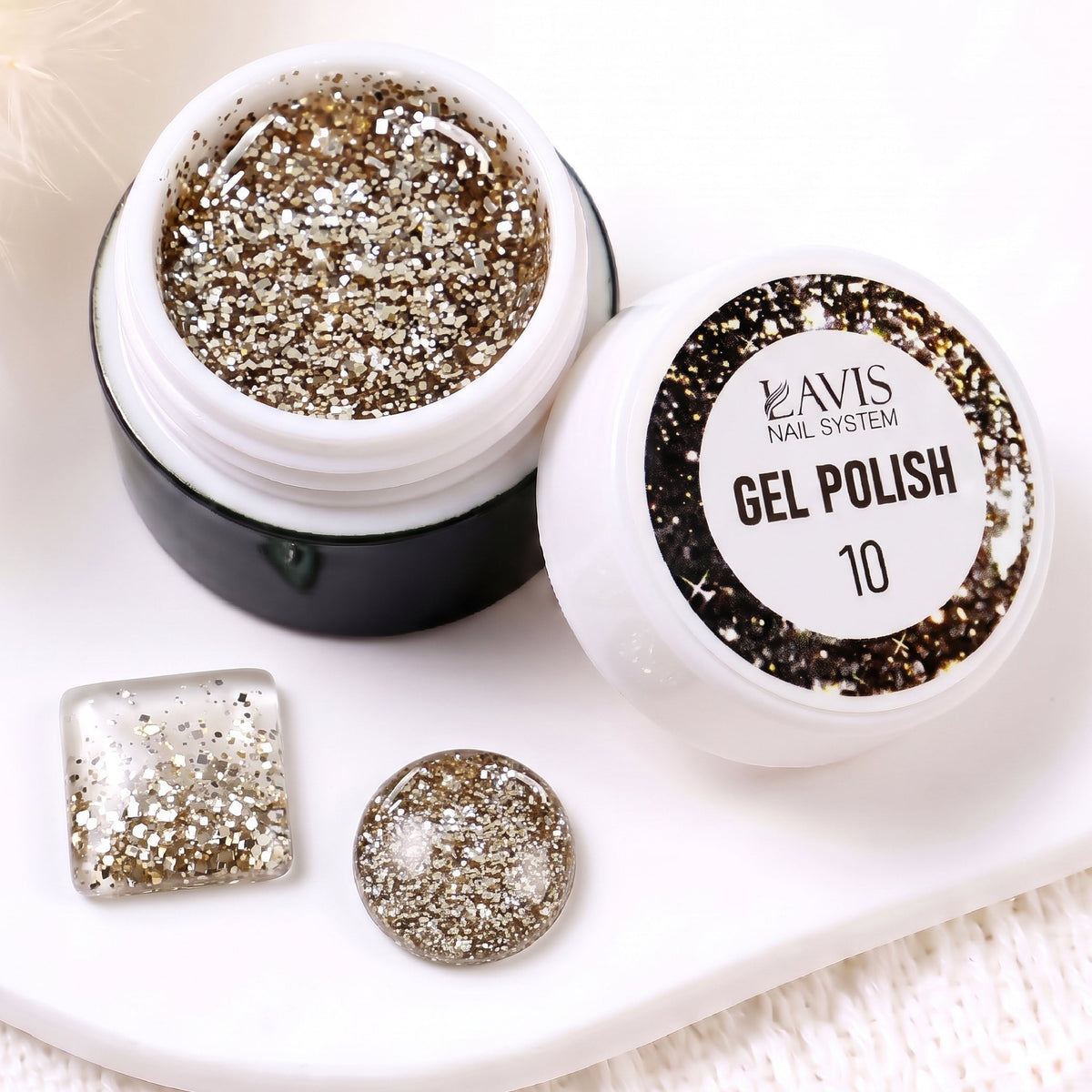LAVIS Nail Art Glitter - Gel Polish 10