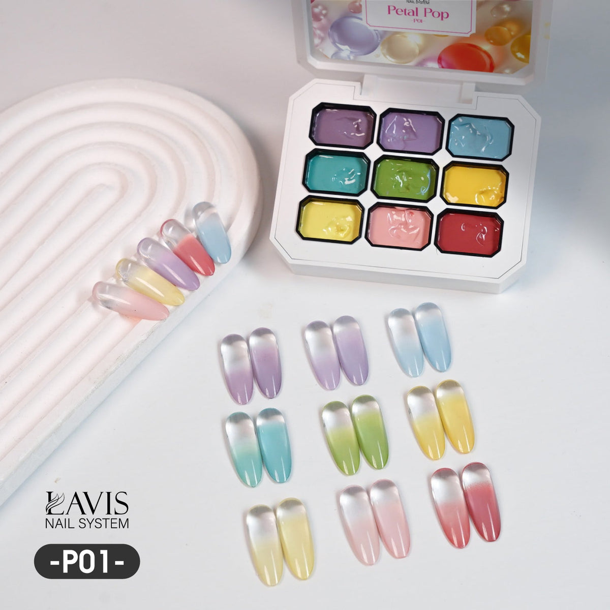 Lavis Pat Pat Gel 01 Petal Pop, Ombre Gel, photo 2 of 10