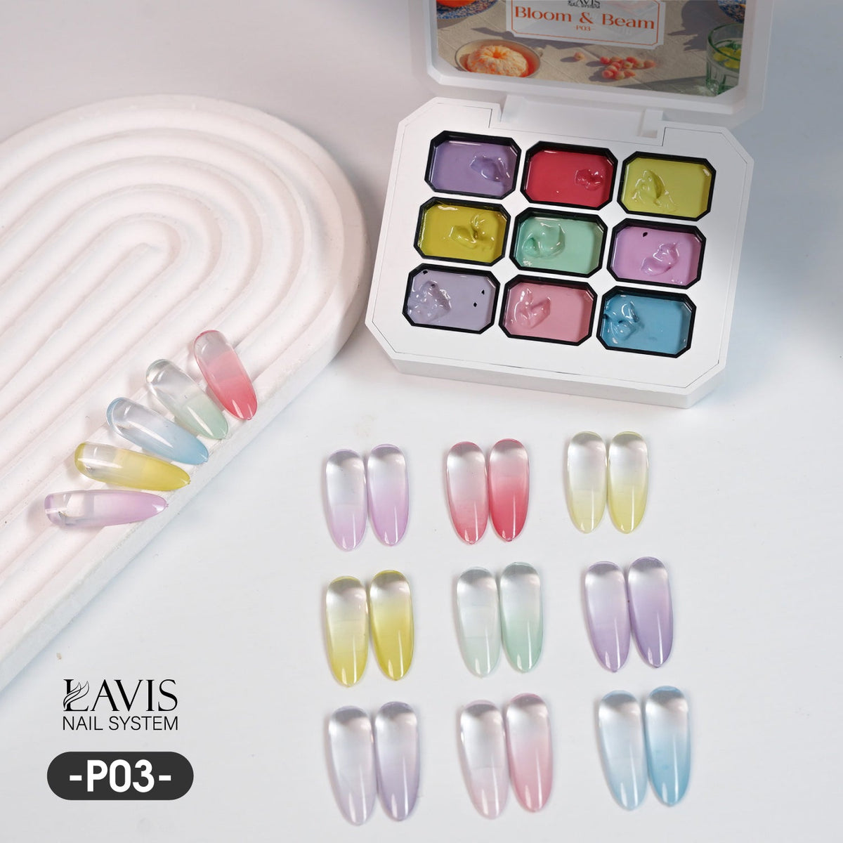 Lavis Pat Pat Gel 03 Bloom & Beam, Ombre Gel, photo 2 of 16