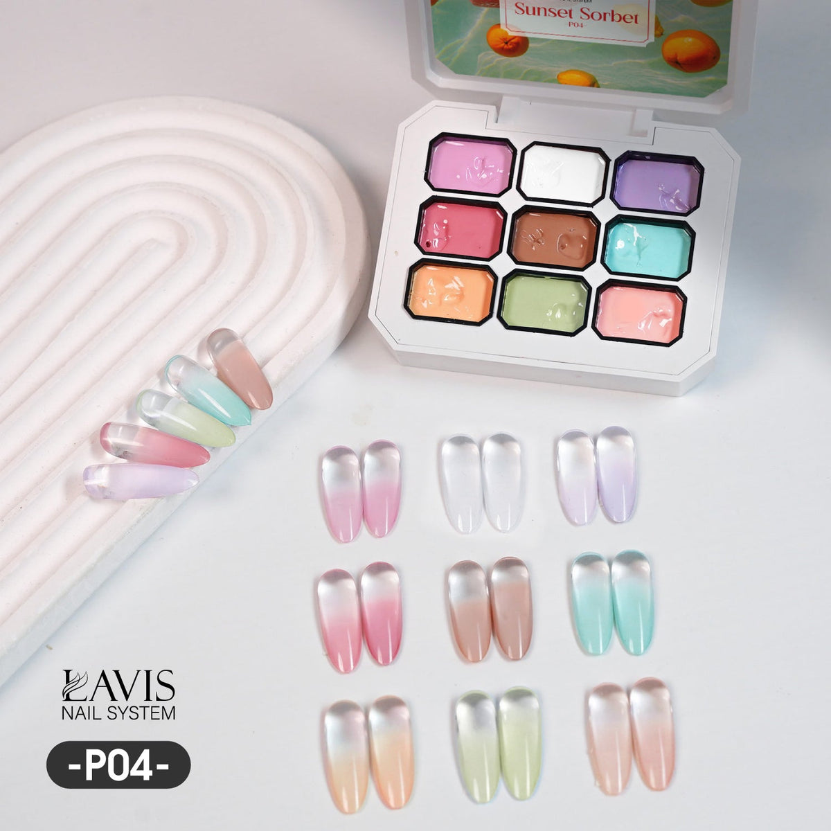 Lavis Pat Pat Gel 04 Sunset Sorbet, Ombre Gel, photo 3 of 12