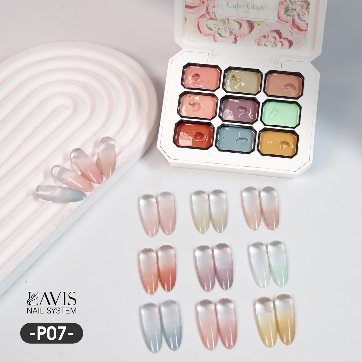 Lavis Pat Pat Gel 07 Cake Glaze, Ombre Gel, photo 2 of 11