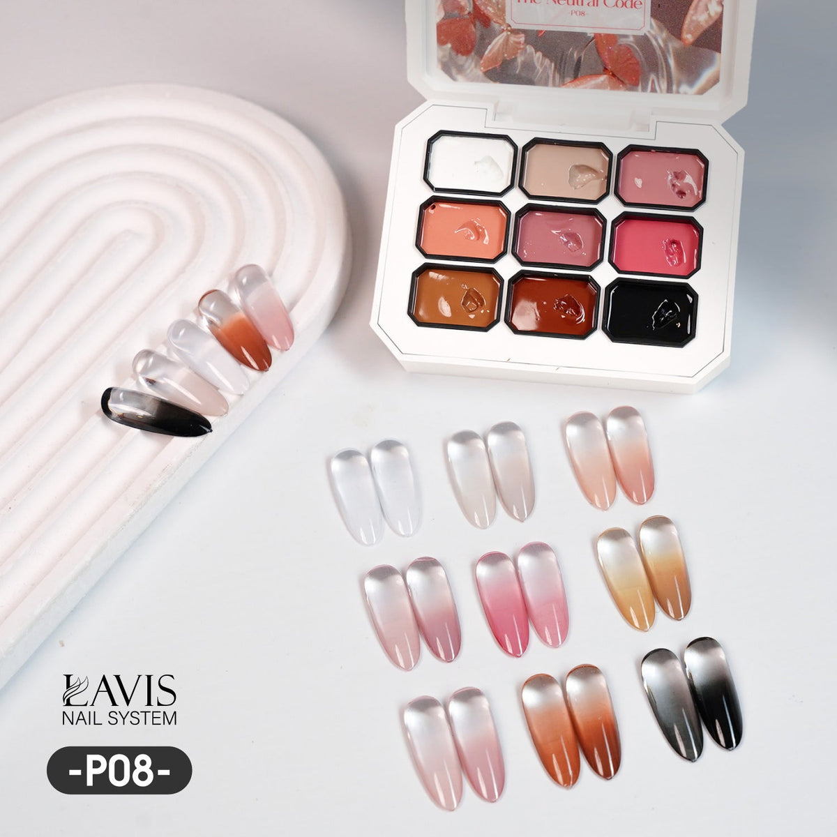 Lavis Pat Pat Gel 08 The Neutral Code, Ombre Gel, photo 2 of 13