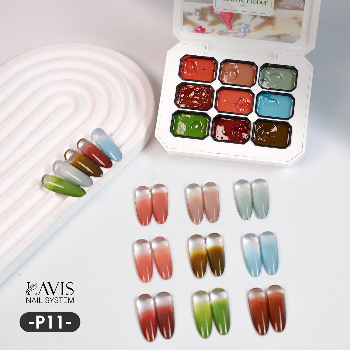Lavis Pat Pat Gel 11 Earth Ember, Ombre Gel, photo 2 of 10