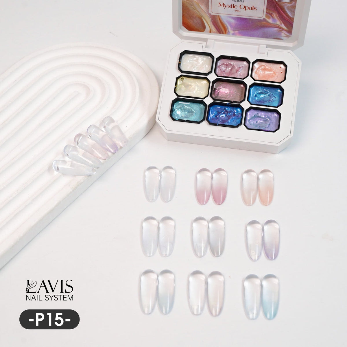 Lavis Pat Pat Gel 15 Mystic Opals, Ombre Gel, photo 2 of 11