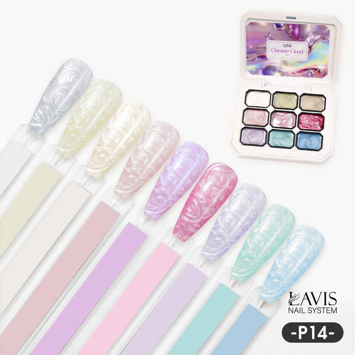Lavis Pat Pat Gel 14 Chrome Cloud, Ombre Gel, photo 1 of 13