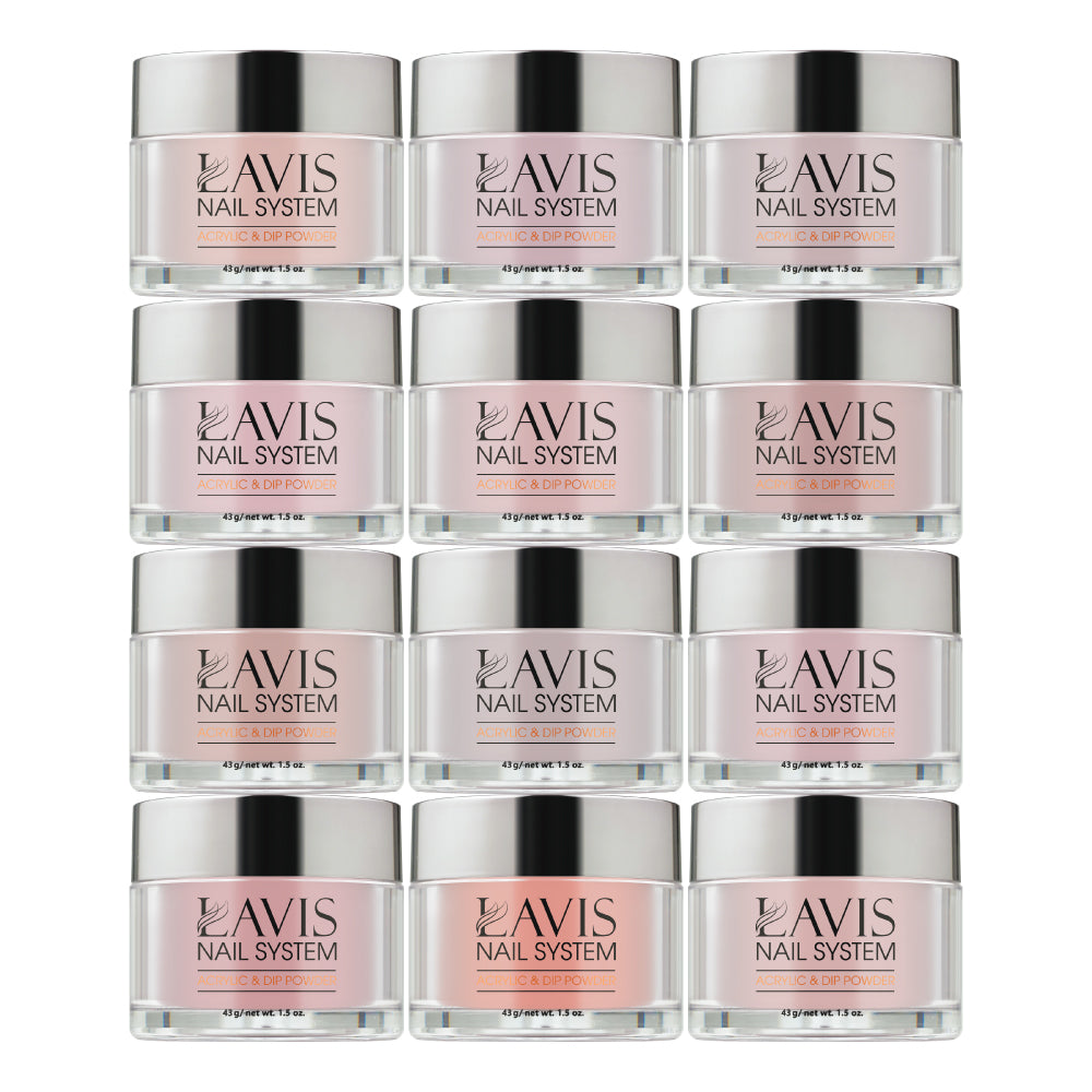 LAVIS Cover Powder Kit 1, 12 Colors 01-12