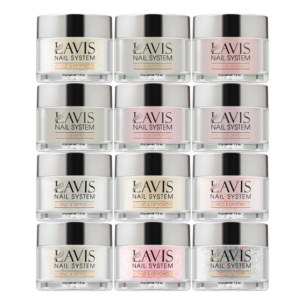 LAVIS Cover Powder Kit 2, 12 Colors 13-24