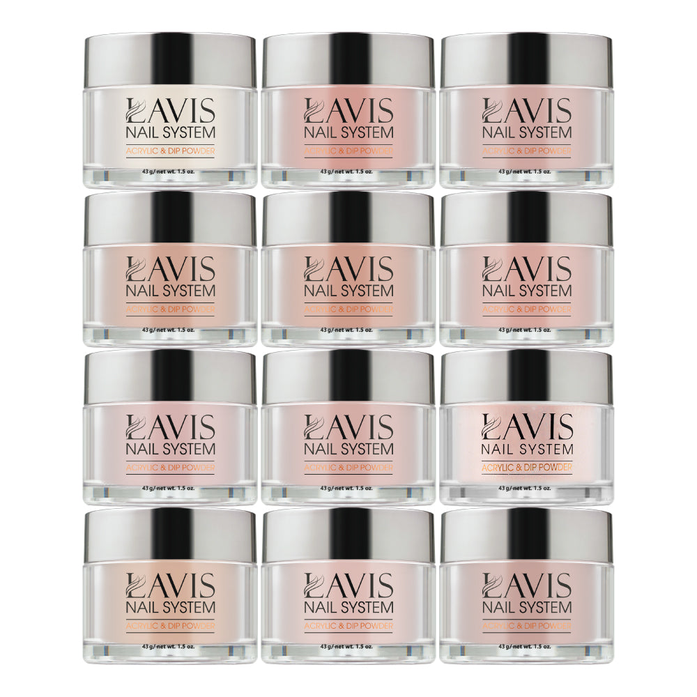 LAVIS Cover Powder Kit 3, 12 Colors 25-36