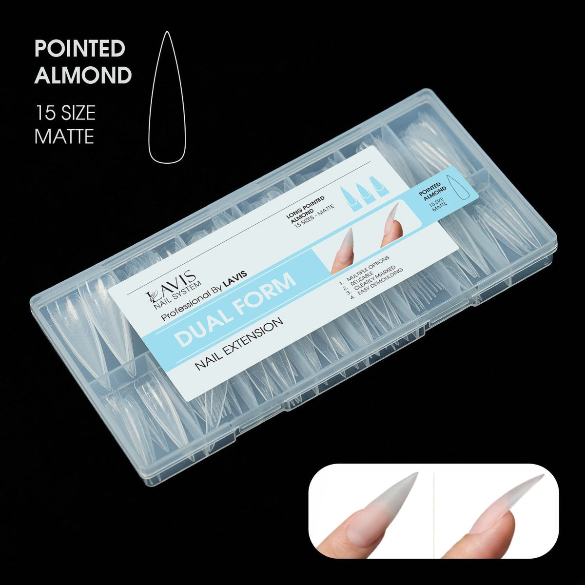 LAVIS - Dual Form Pointed Almond 15 Sizes Matte