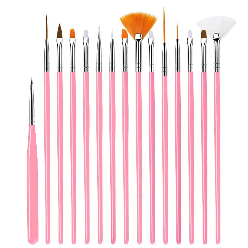 Professional Salon Nail Set 15 pcs - Pink