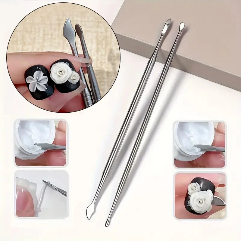 Stainless Steel Double Head Sculpting and Carving Tool