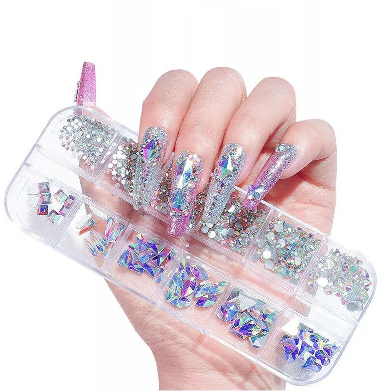  12 Grid Flat Diamonds - SP0476-04 by Rhinestones sold by DTK Nail Supply