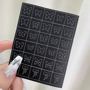 Spray Painted Nail Art Stickers H347 - Bow & Butterly