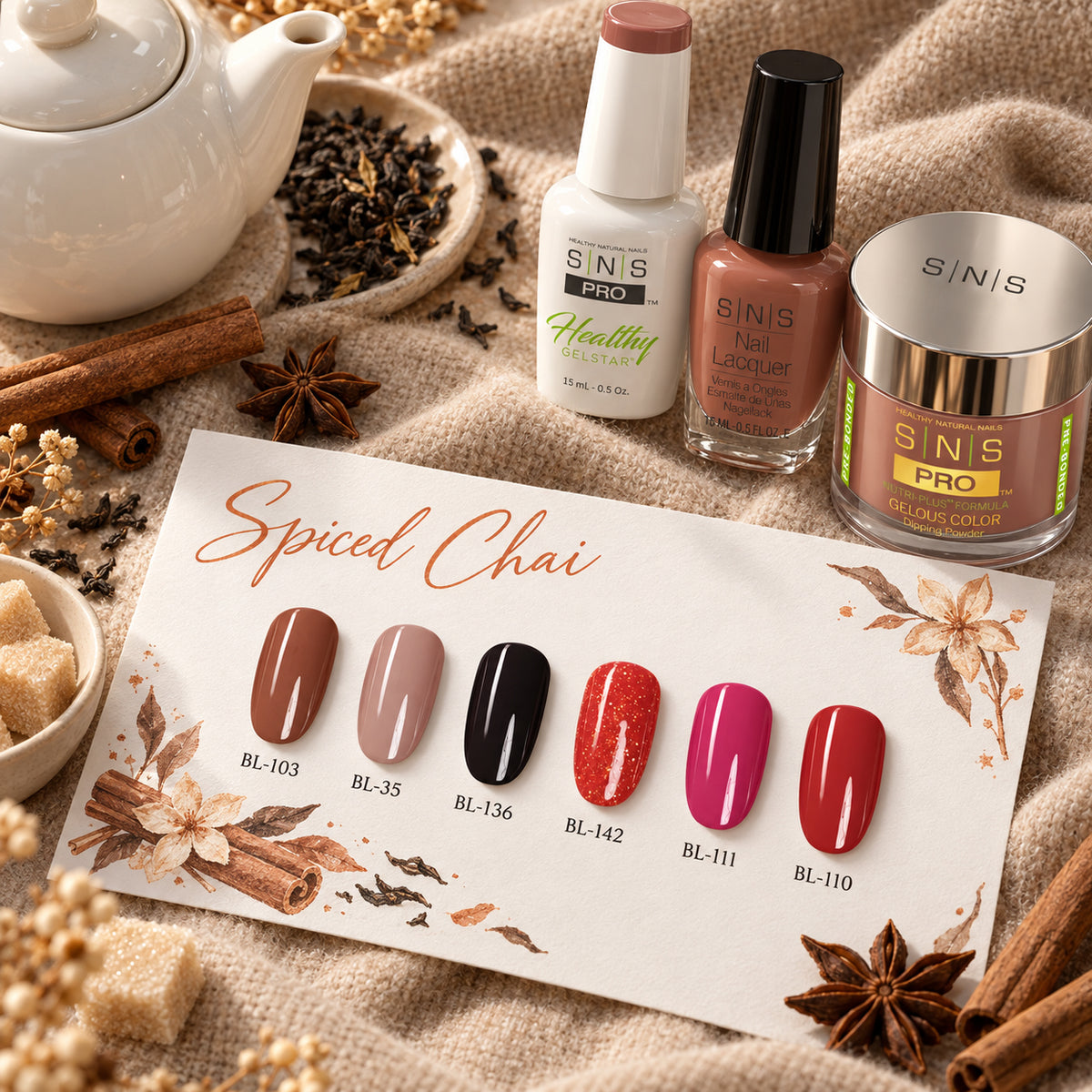 SNS Spiced Chai Collection - 4in1 - 6 Colors