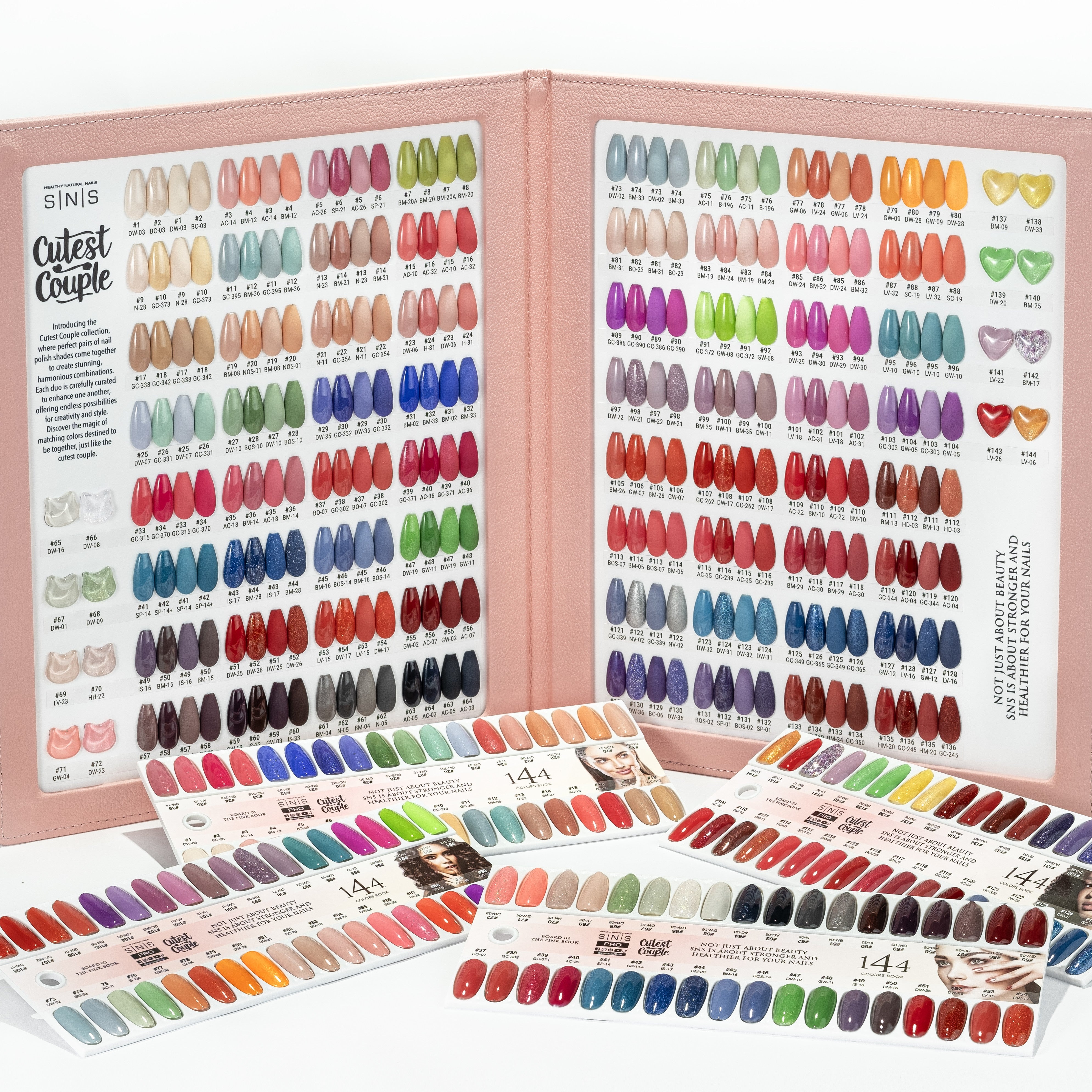 SNS Pink Pro 4 in 1 Collection - 144 Dip, Gel & Lacquer Matching Combos