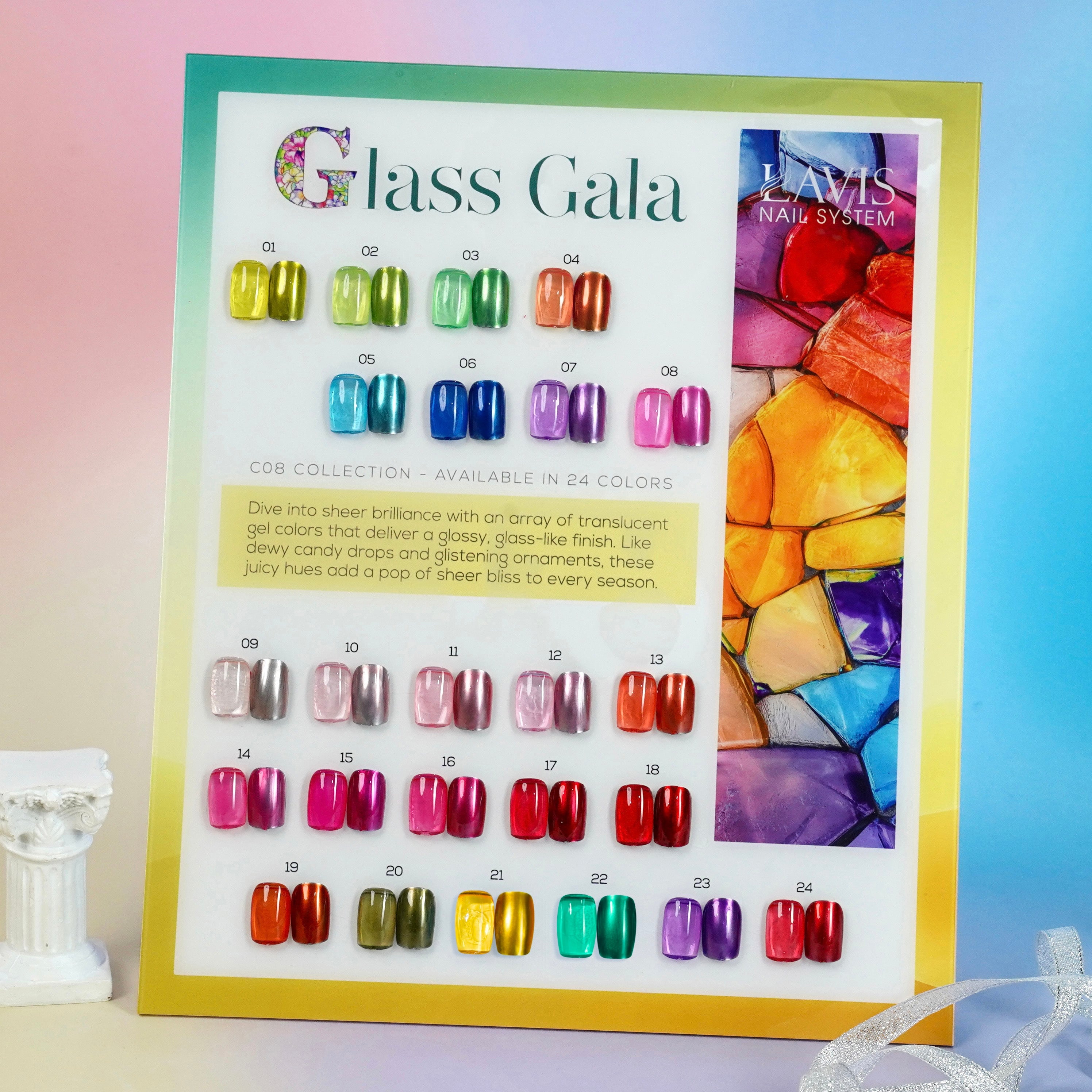 LAVIS C08 - 11 - Gel Polish 0.5 oz - Glass Gala Collection