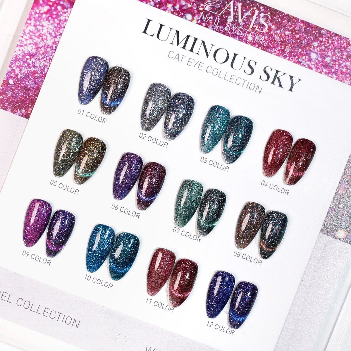 SNS Pro 4 in 1 Set 48 Colors Dip & Acrylic, Gel & Lacquer (Velvet Season, Twilight Frost, Burgundy Night or Cashmere Mood) + FREE 48-Color Sample Book + FREE LAVIS Cat Eye Set 12 Colors (Random)