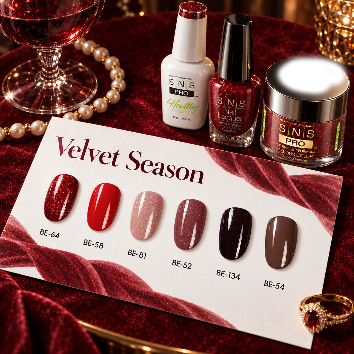 SNS Velvet Season Collection - 4in1 - 6 Colors