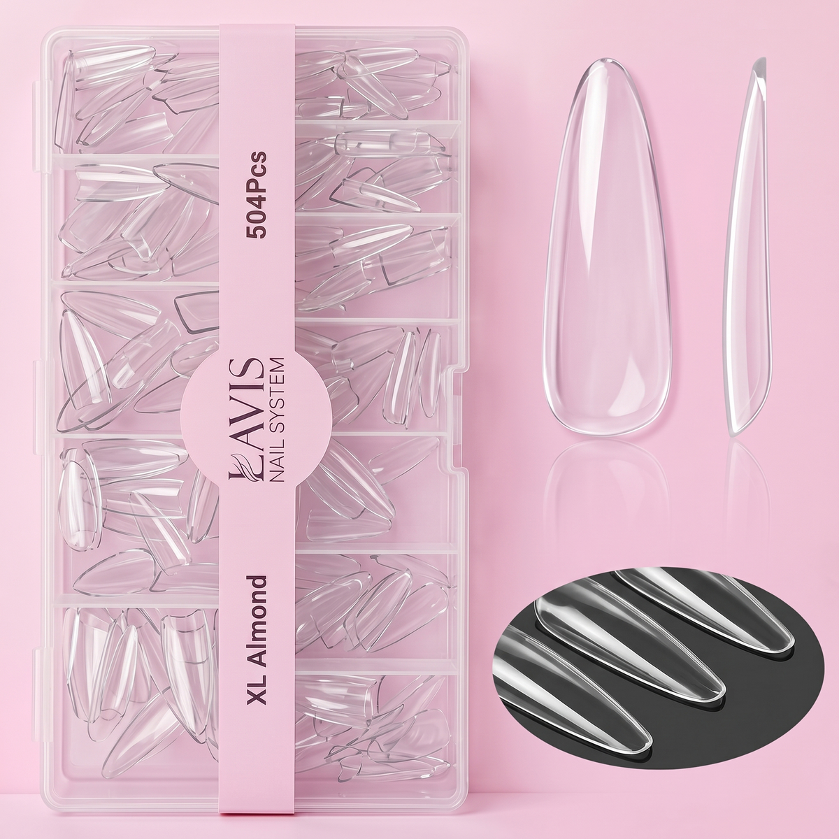 Lavis - XL Almond - Clear - 504 Pcs