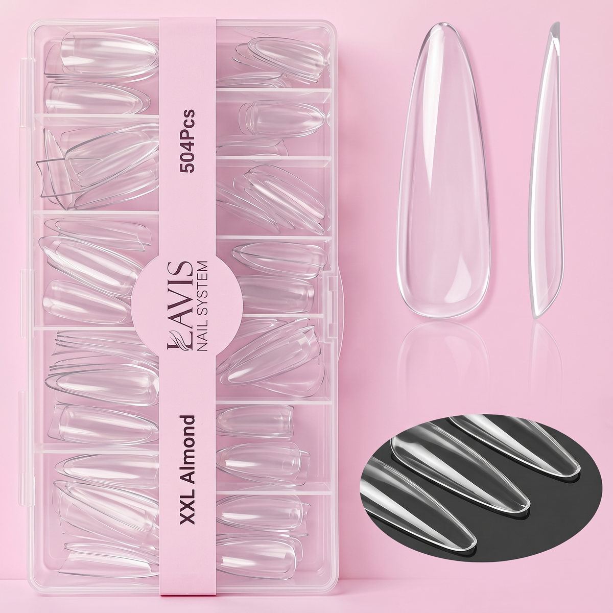 Lavis - XXL Almond - Clear - 504 Pcs