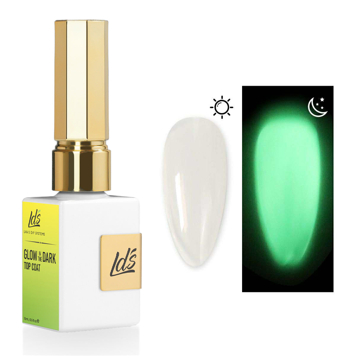 LDS Glow in the Dark Gel Top Coat 15ml