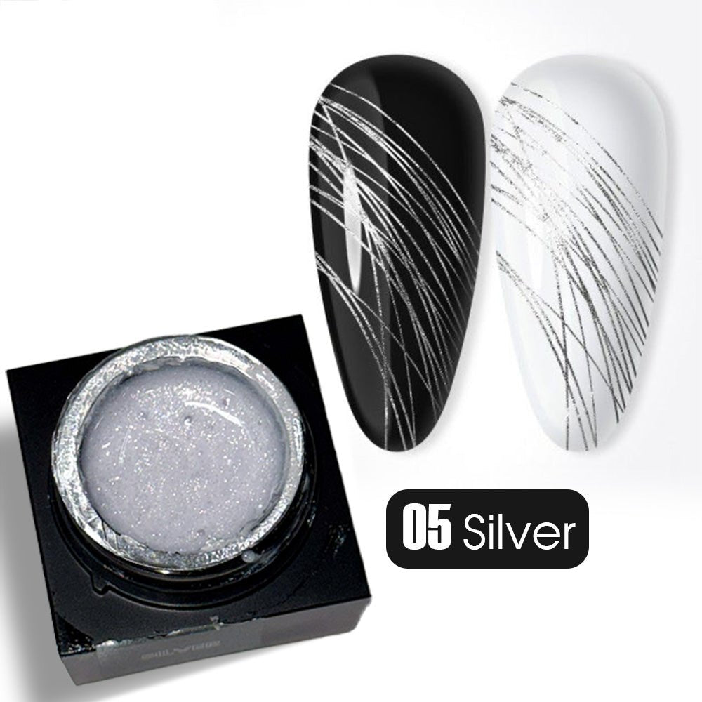 A'DOR Mirror Spider Gel - Silver - DTK Nail Supply