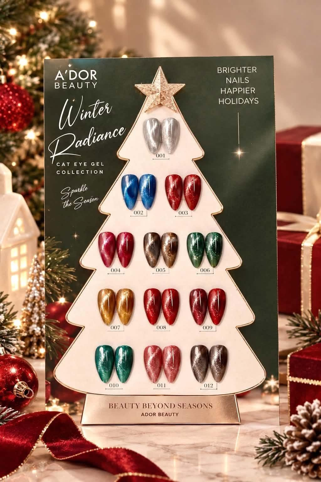 SNS 4in1 Set 48 (Twilight Frost, Burgundy Night, Velvet Season or Cashmere Mood) + FREE Leather Sample Book & A'DOR Winter Radiance Set