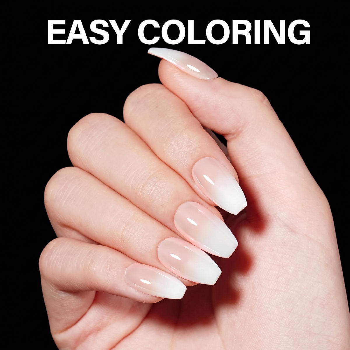 LAVIS Ballerina Short - 10 Sizes Clear - Soft Gel Tips