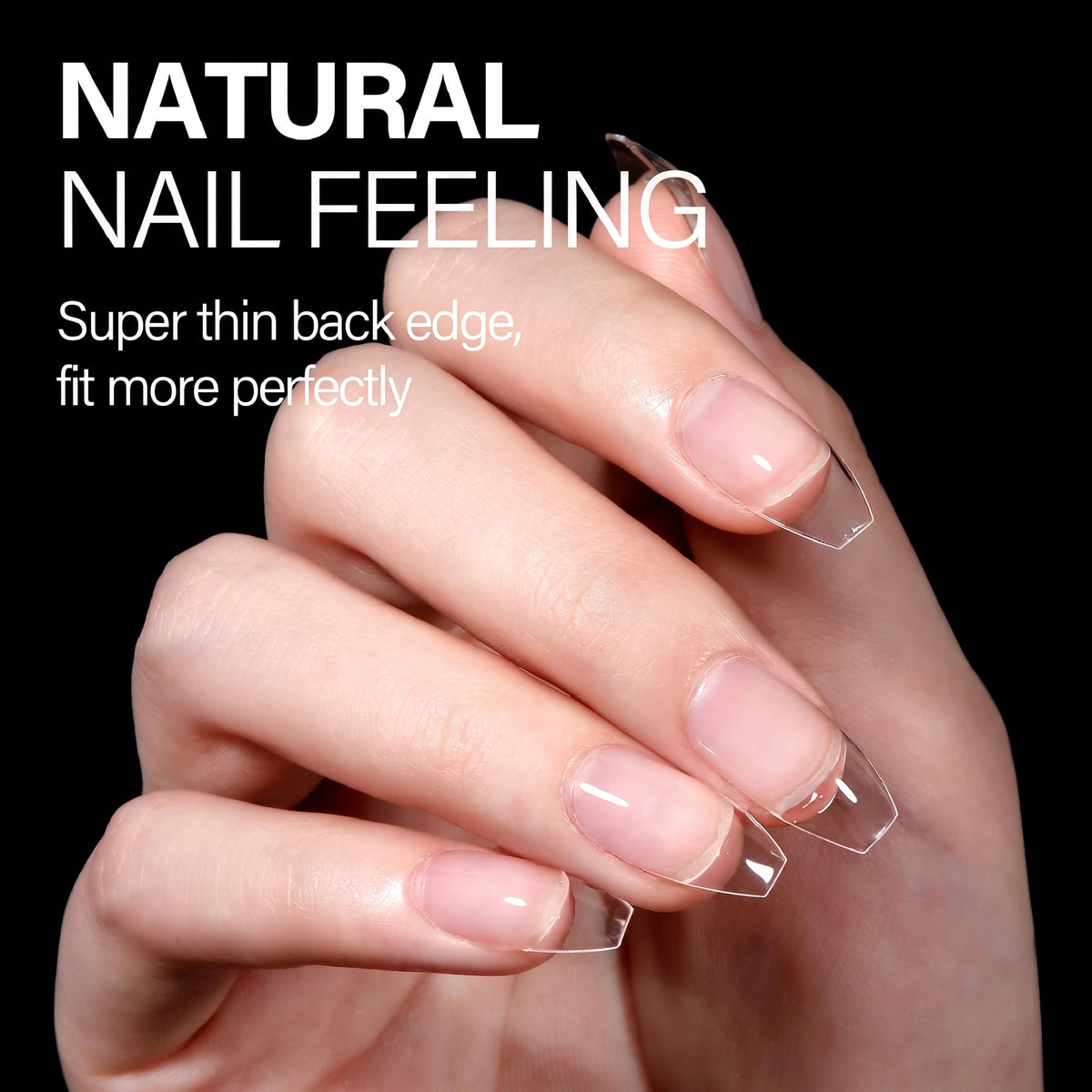 LAVIS Ballerina Short - 10 Sizes Clear - Soft Gel Tips