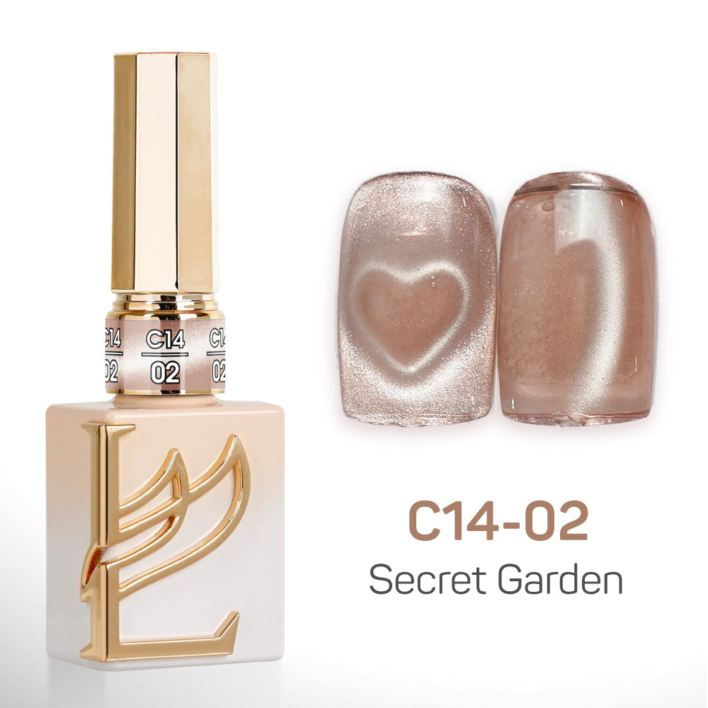 LAVIS Cat Eyes C14 - Set 24 Colors - Gel Polish 0.5 oz - Secret Garden Collection