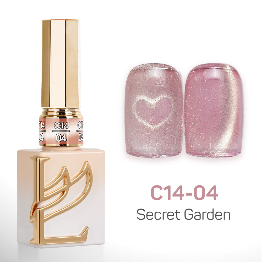 LAVIS Cat Eyes C14 - Set 24 Colors - Gel Polish 0.5 oz - Secret Garden Collection