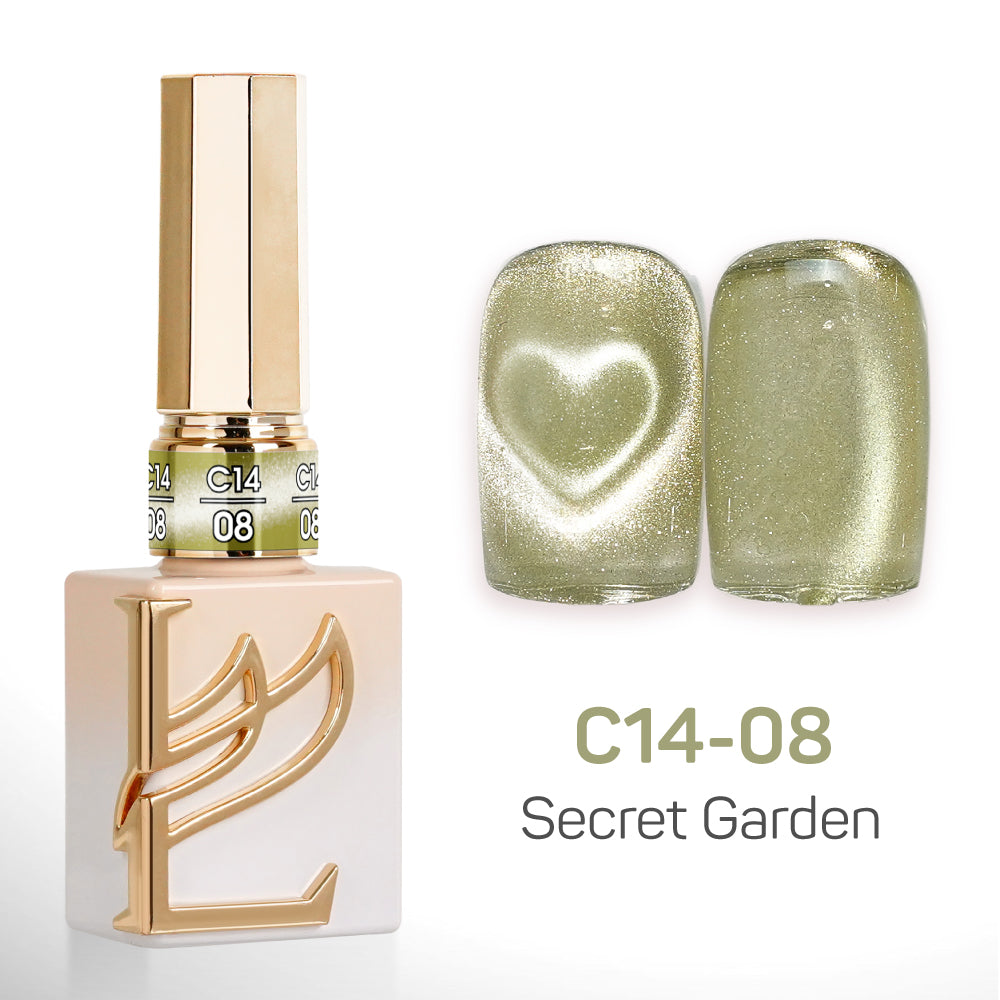 LAVIS Cat Eyes C14 - Set 24 Colors - Gel Polish 0.5 oz - Secret Garden Collection