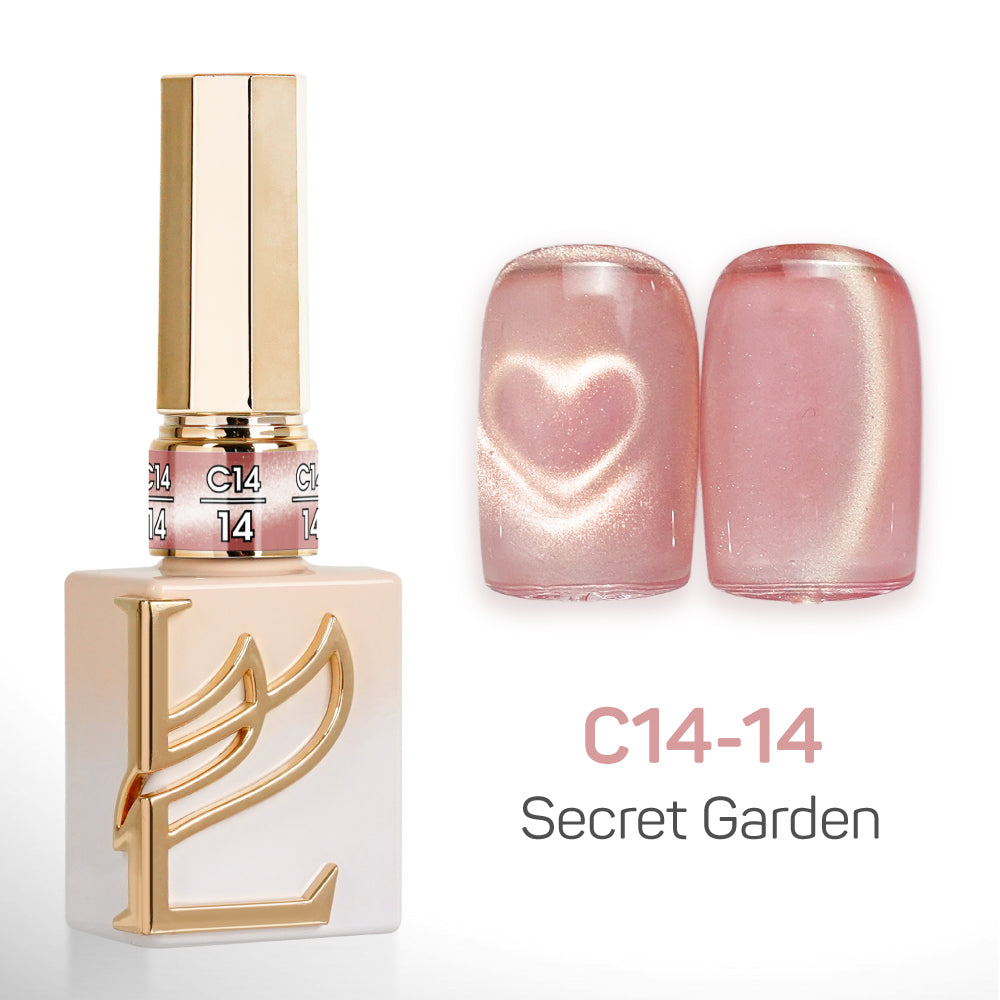 LAVIS Cat Eyes C14 - Set 24 Colors - Gel Polish 0.5 oz - Secret Garden Collection