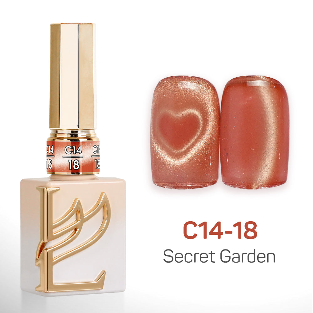 LAVIS Cat Eyes C14 - Set 24 Colors - Gel Polish 0.5 oz - Secret Garden Collection