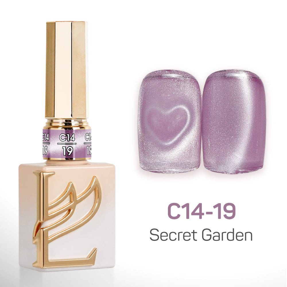 LAVIS Cat Eyes C14 - Set 24 Colors - Gel Polish 0.5 oz - Secret Garden Collection