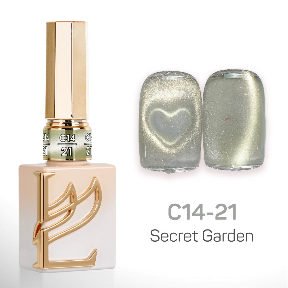 LAVIS Cat Eyes C14 - Set 24 Colors - Gel Polish 0.5 oz - Secret Garden Collection