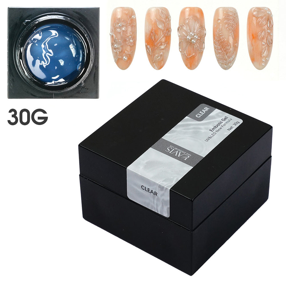 Emboss Gel Polish Nail Art - 30g Clear