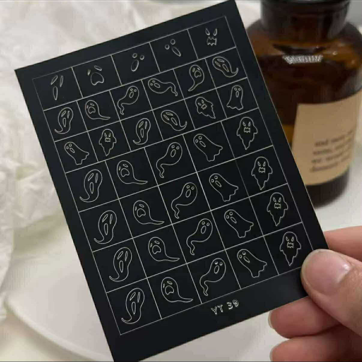 Spray Painted Nail Art Stickers YT 39