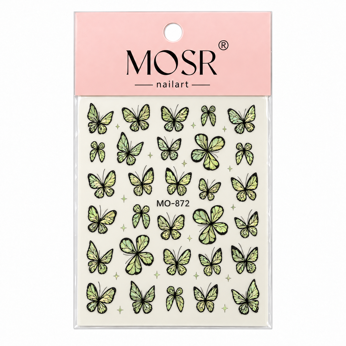 Butterfly Nail Art Stickers MO-872 - Green