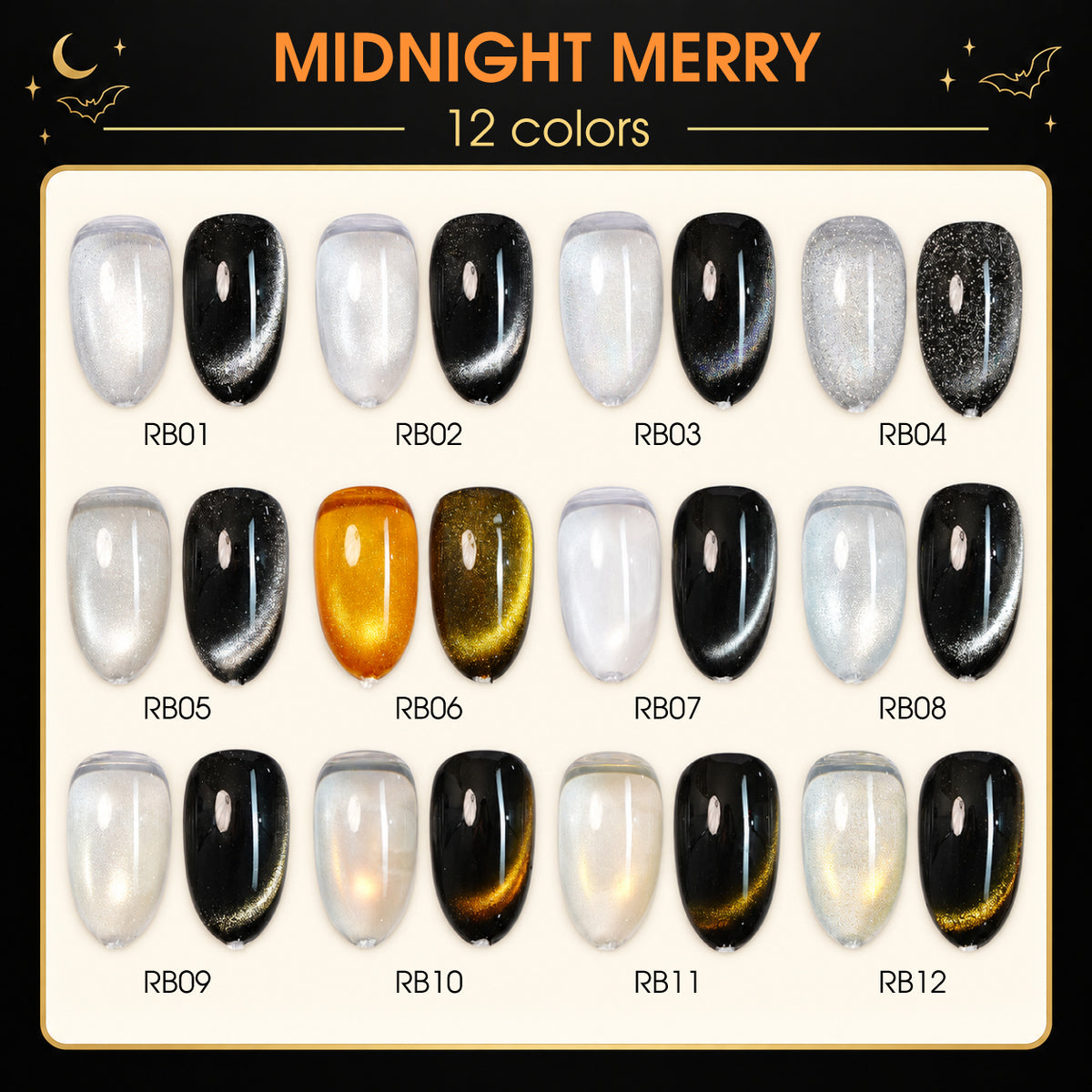 LDS Midnight Merry Cat Eye Set, 12 Colors