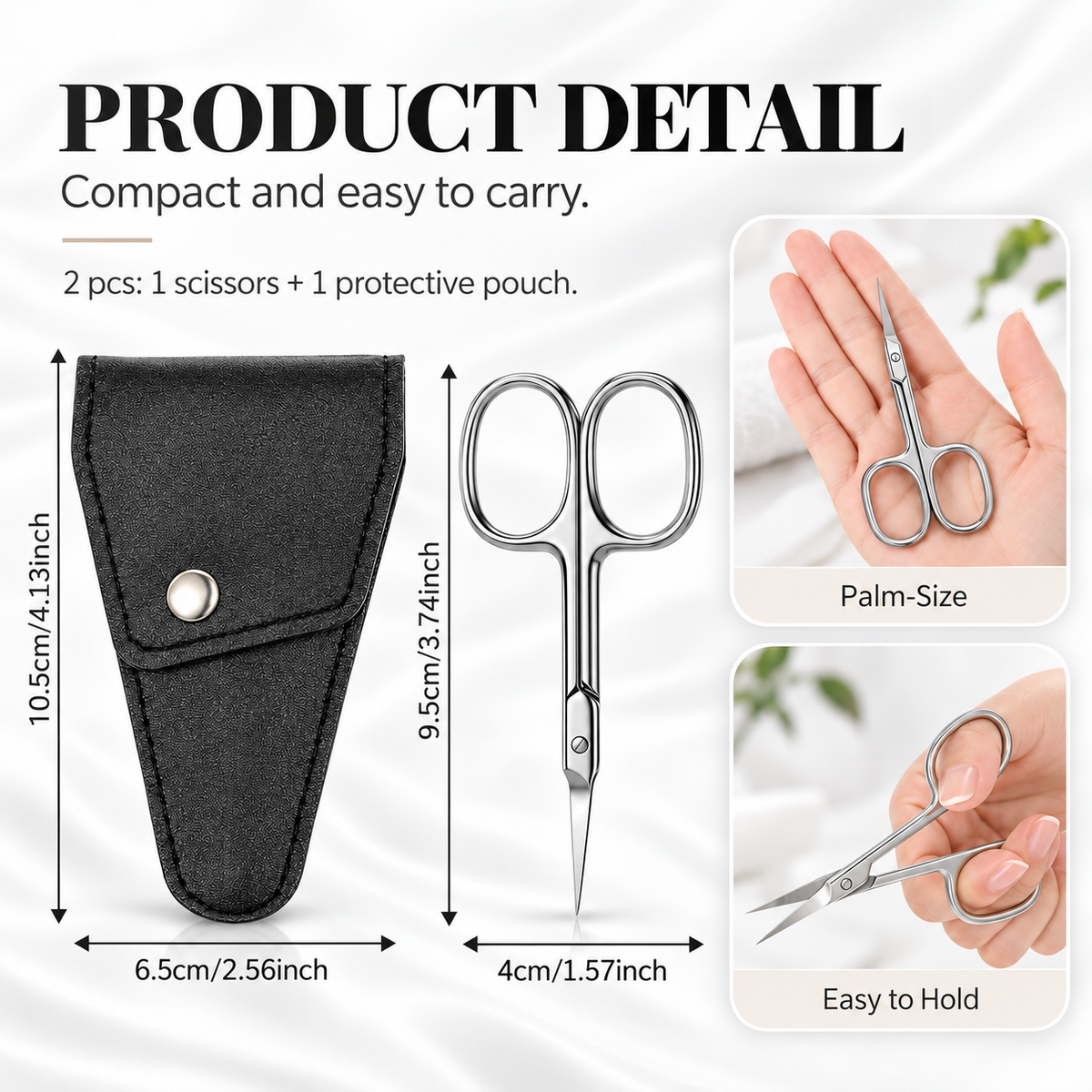 Cuticle Scissors - Curved Blade with Pouch