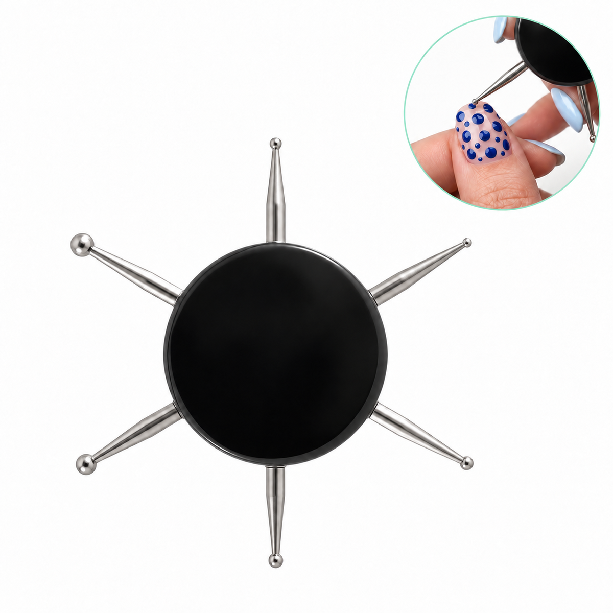 Nail Dotting Tool 6 in 1, Acrylic Disc