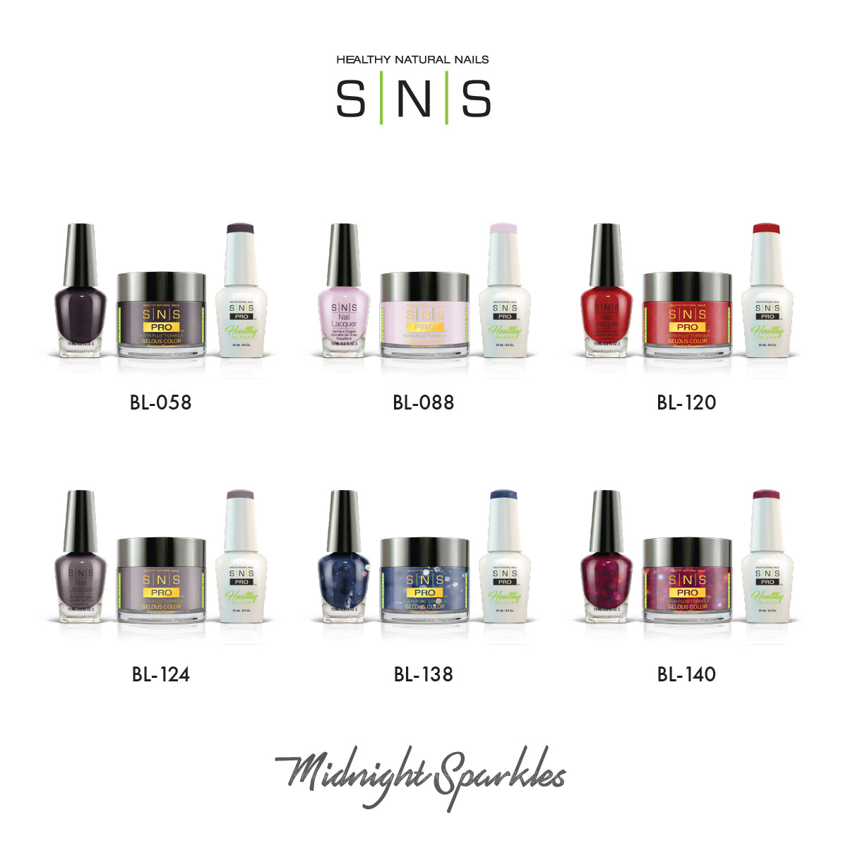 SNS Midnight Sparkles Collection - 6 Colors