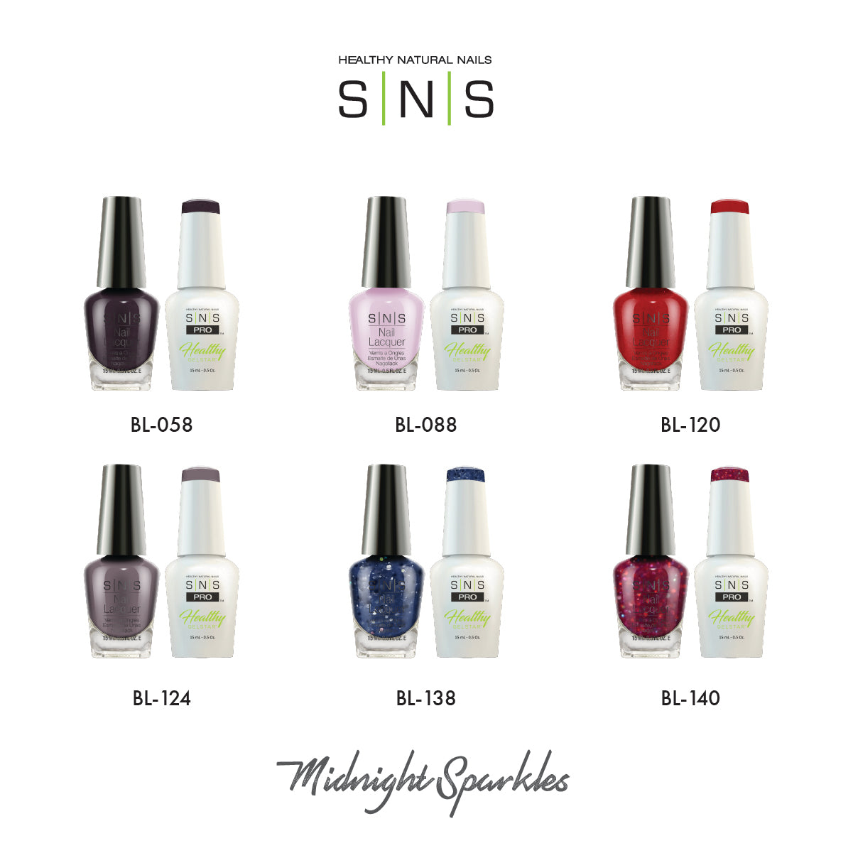 SNS Midnight Sparkles Collection - 6 Colors