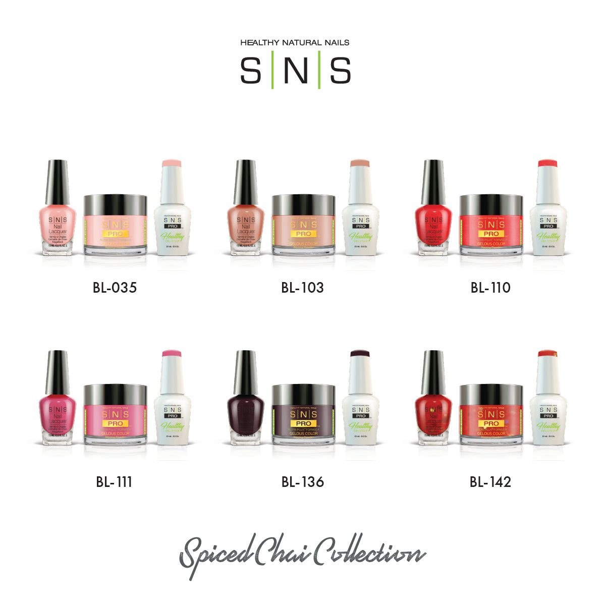 SNS Spiced Chai Collection - 6 Colors