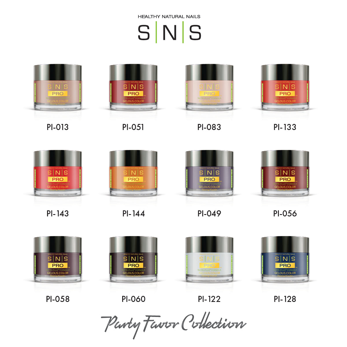 SNS Party Favor Collection - 12 Colors