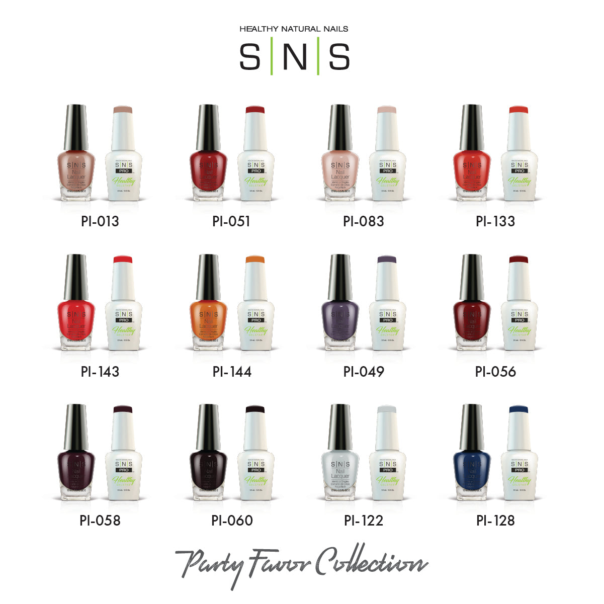 SNS Party Favor Collection - 12 Colors