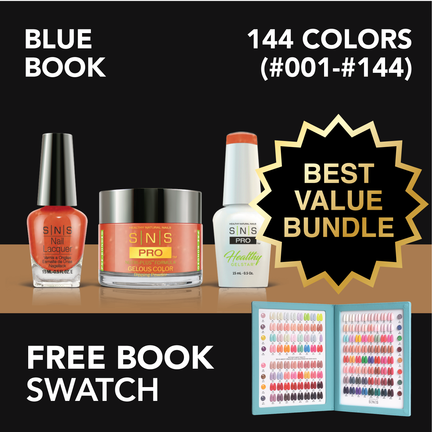 SNS Pro - Blue Book Collection - Bundle 144 Colors