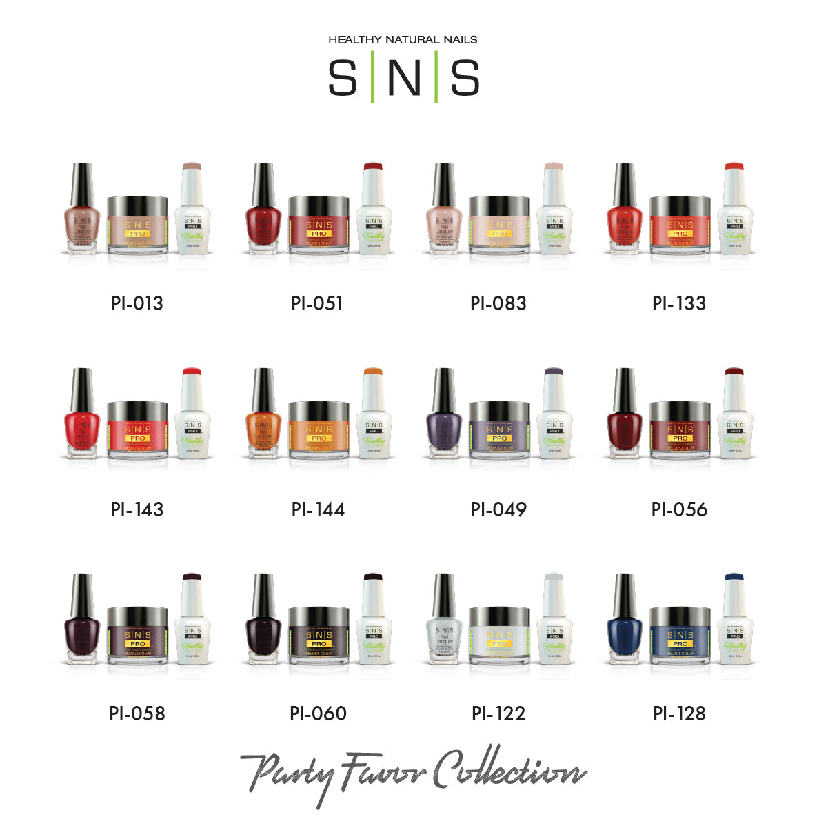 SNS Party Favor Collection - 12 Colors